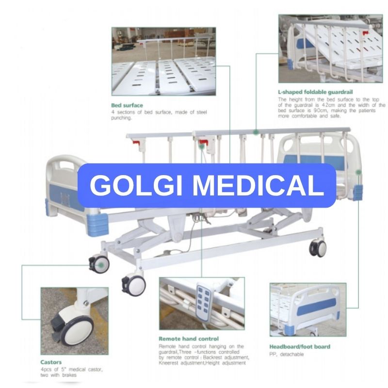 BAE303 3 Function Ultra Low Hospital Bed For Patients Advanced Hospital Bed
