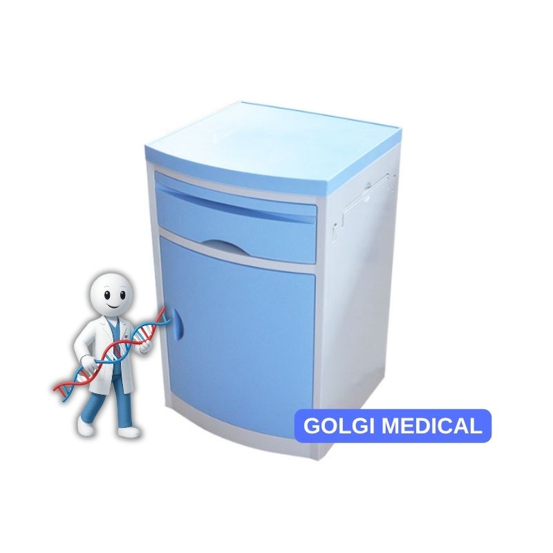 BC001 2 Drawer Hospital Patient Bedside Locker With ABS Table Top