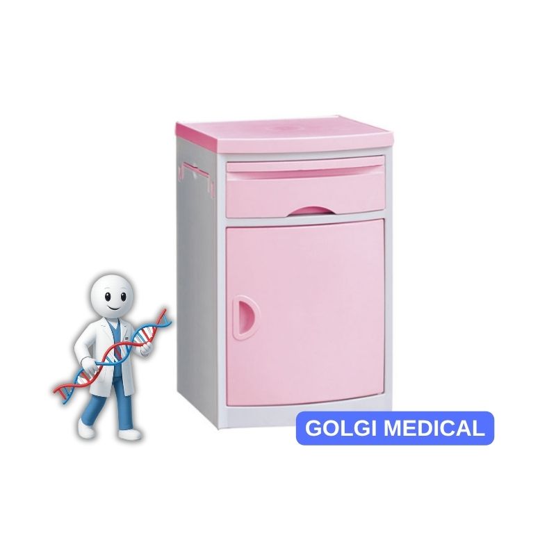 BC001 2 Drawer Hospital Patient Bedside Locker With ABS Table Top