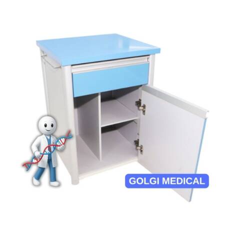 BC010D 2 Drawer Medical Bedside Table Stainless Steel Bedside Cabinets