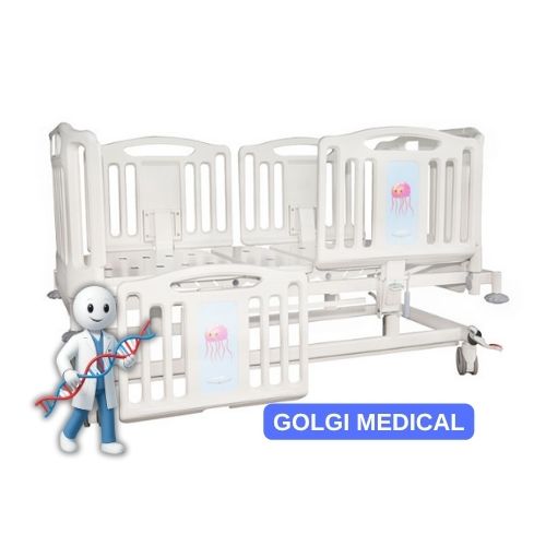 BAM202C Manual Pediatric Hospital Bed High Rails Children's ICU Beds