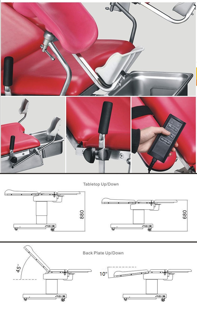 obstetrics operating table, gynecology exam table obstetrics operating table, gynecology exam table