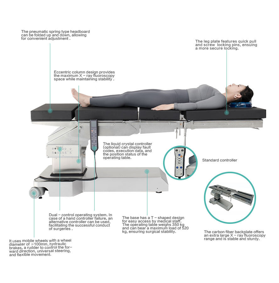 AOT8801A NASA Head Side Column Electric Hydraulic Operating Table Surgical Operating Table (6).jpg